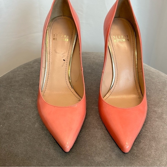 STUART Weitzman pink patent high heels Sz 6 - Picture 2 of 10